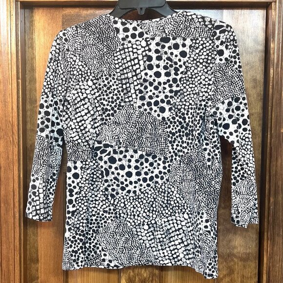 Ruby Rd. Favorites Women's 3/4 Sleeve V Neck‎ Cotton Knit Sz S EUC - Picture 2 of 9